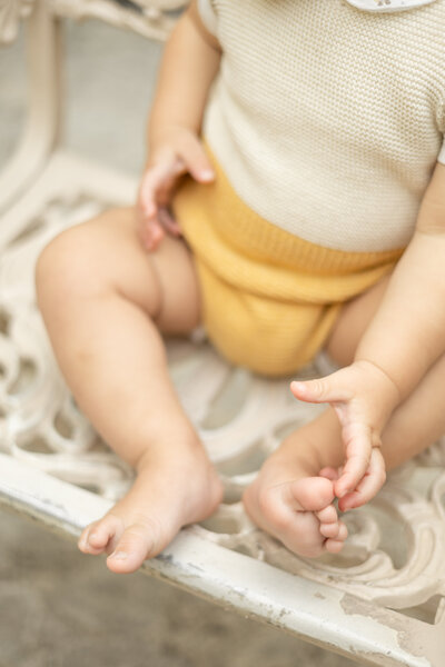 6 months old baby in Viscaya with Sandra Vallejo Photography in Coral gables.