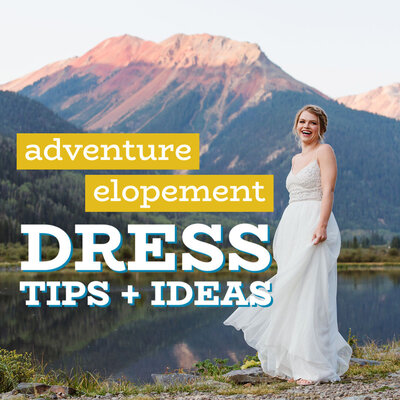 Read about tips for finding the perfect elopement or adventure wedding dress