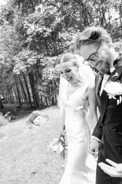 millcroft inn ceremony exit with bride groom