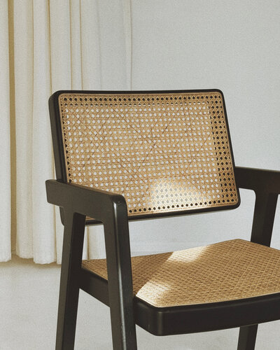 Rattan chair in Albuquerque event venue Light House