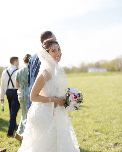Couple posing for their engagement a close up view of them.
