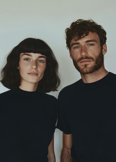 Couple sitting close together, looking reflective and serious, representing the emotional distance and uncertainty couples often feel before beginning infidelityrecovery counseling with Relationship Experts in Florida.