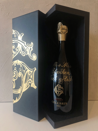 Gepersonaliseerde Champagnefles met Kalligrafie - Cadeau