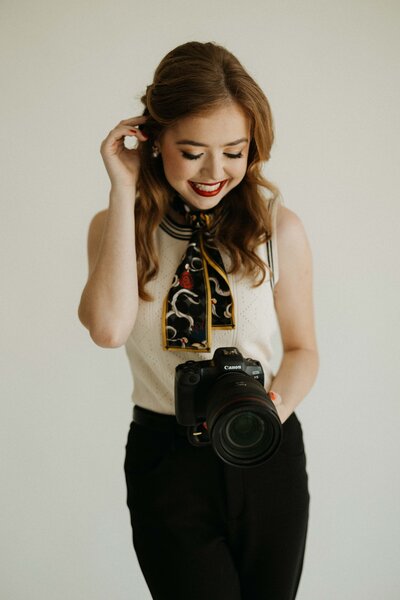 woman smiling at camera