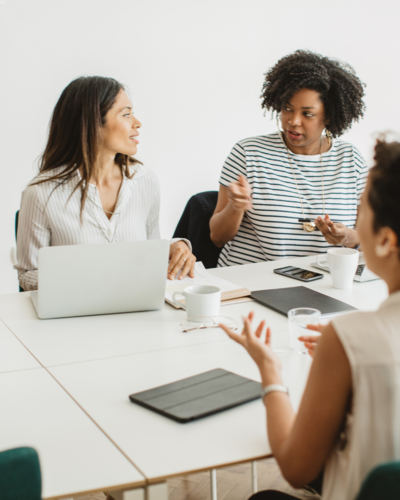 Women deeply focused and engrossed in their work