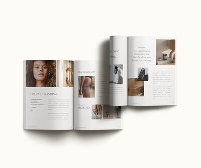 Minimalistische brochure template voor Canva