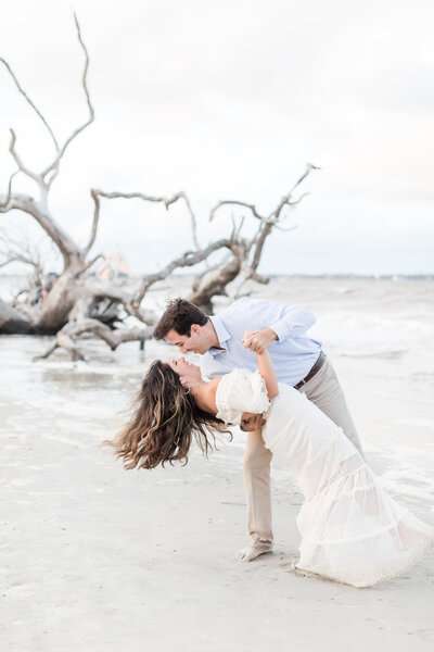 Alessandra and Alex's destination engagement session in Jekyll Island, Georgia