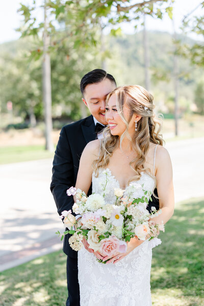 Napa Valley Wedding Photographer with bride and groom