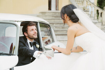 Bride and Groom First Look Luxury Wedding Gallery | London & Sicily Wedding Portfolio of Maila Enea Events