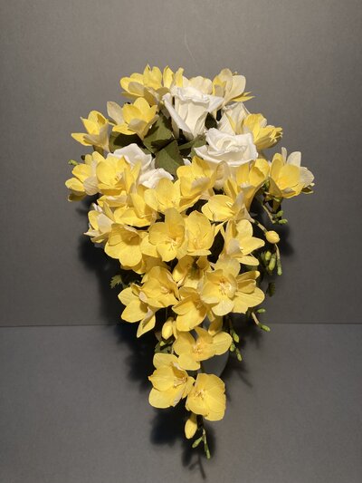 Paper yellow freesias