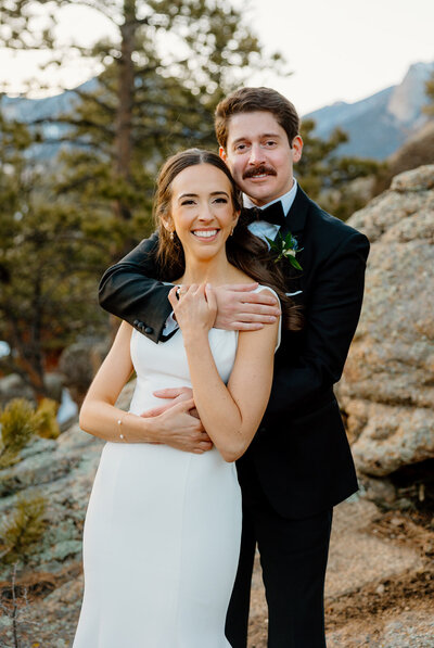 wedding couple at Black Canyon Inn Colorado