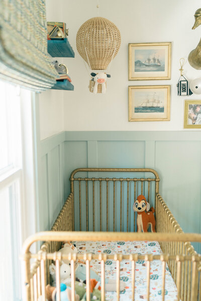 Vintage nursery ideas for baby boy featuring nursery details and vintage inspired, in Holladay, Utah. Photographed by a Utah newborn photographer- Iris Graciela Photography.