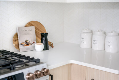 Show home kitchen styling in Vancouver