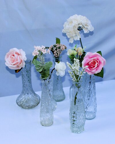 clear vases wedding rental