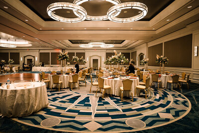 An interior decorated for a Ritz-Carlton Sarasota Wedding