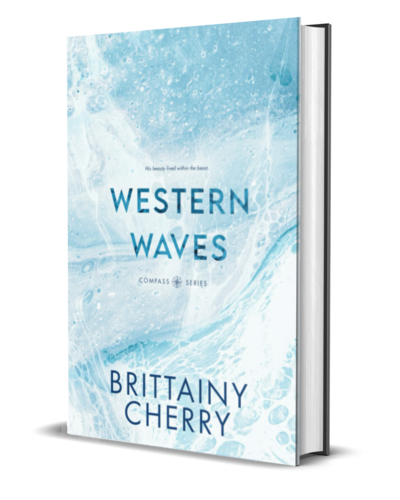 man with beard wearing a white shirt looks down on the cover of the air he breathes by romance author brittainy cherry