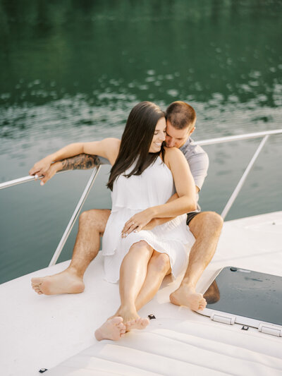 eastern shore engagement photographer boat