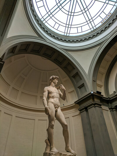The Statue of David at Galleria dell’Accademia di Firenze.