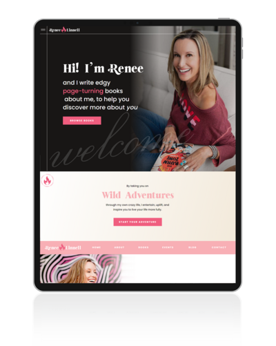 A custom Showit website design service featuring a 10-page website, logo design, and color & font selections tailored for a professional brand.
