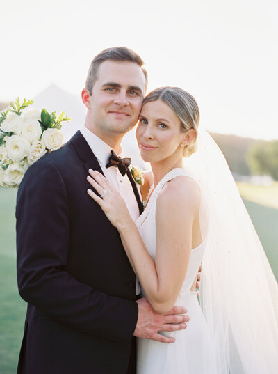 classic bride and groom wedding portrait