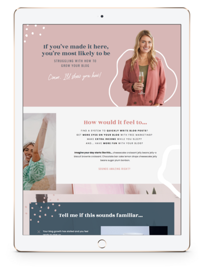 Get more clients with a high-converting sales landing page template using Showit