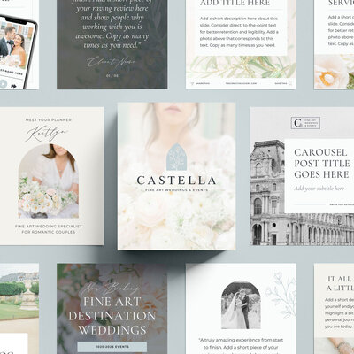 elegant social media canva templates for castella