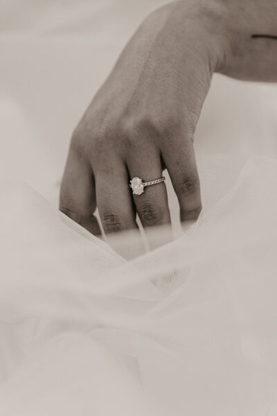 engagement ring detail photo