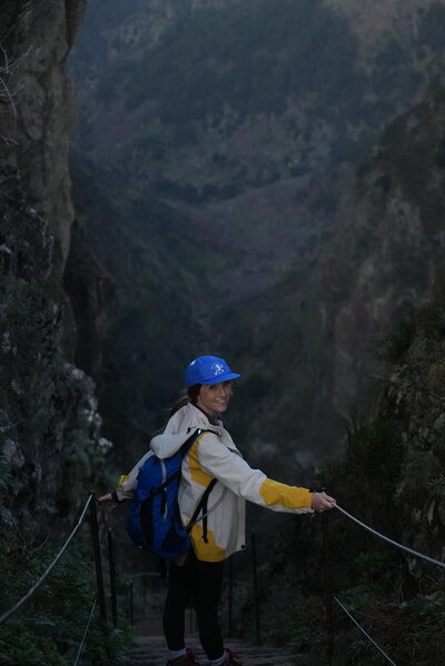 hiking in mountains