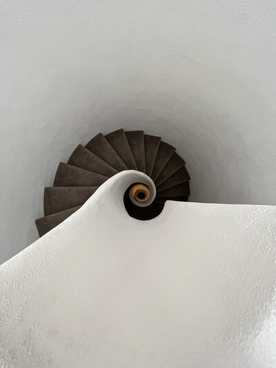 Winding staircase in St Paul vintage home
