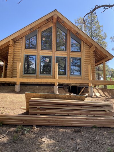 log home build process