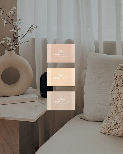 Chic candle label design  and branding for a neutral-toned candle company, perfect for a modern boho-inspired aesthetic.