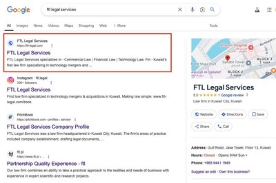 seo result