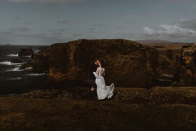 Cliffside Scottish elopement