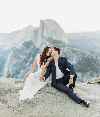 Couple in front of Glacier Point Yosemite National Park