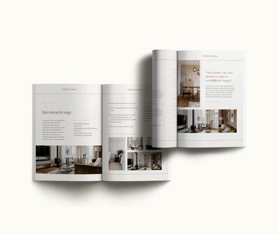 Brochure template voor interieur designers Canva