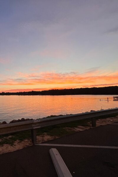 sunset at lake murray in columbia south carolina 