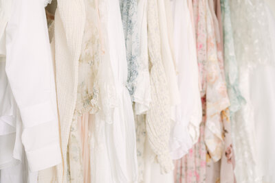 close up of Indianapolis portrait photographer Brittney Lear's client wardrobe dresses