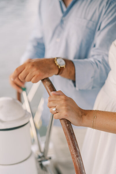 eastern shore engagement photographer boat