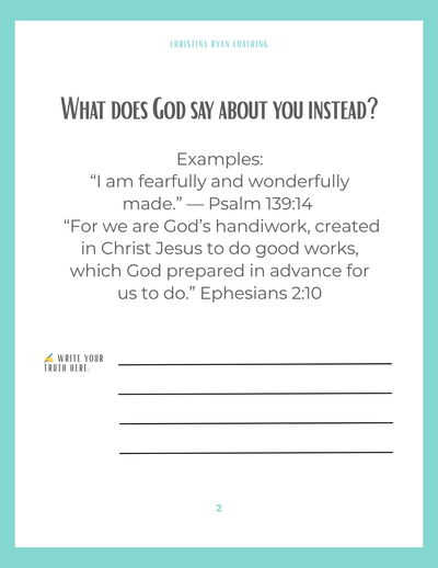 What does God say about you instead?