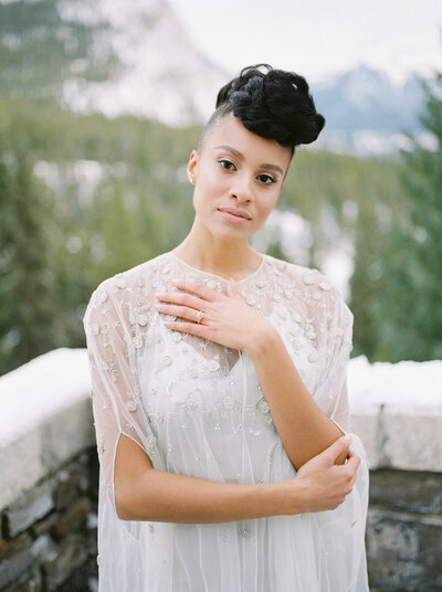 Early Winter Banff Springs Bridal Shoot - Pam Kriangkum Photography 025