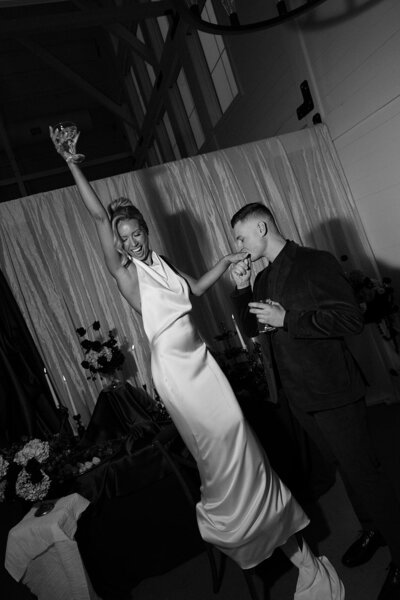 Elegant wedding venue with glass windows in Indy
