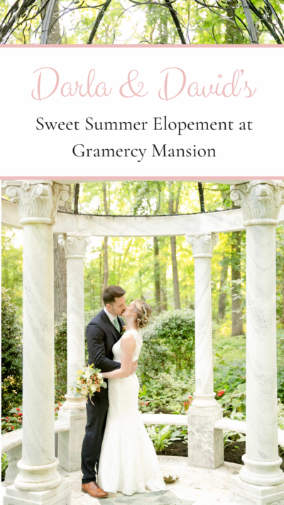 Sweet Summer Elopement at Gramercy Mansion in Baltimore Maryland