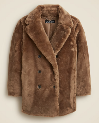 Faux Fur Coat Teddy Coat in Brown