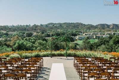Outdoor wedding setup at the Coto de Caza Golf Club wedding venue