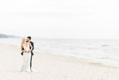 lake michigan wedding portraits