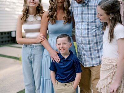 Family photography session at The Roost Boutique Hotel in Ocean Springs, Mississippi.