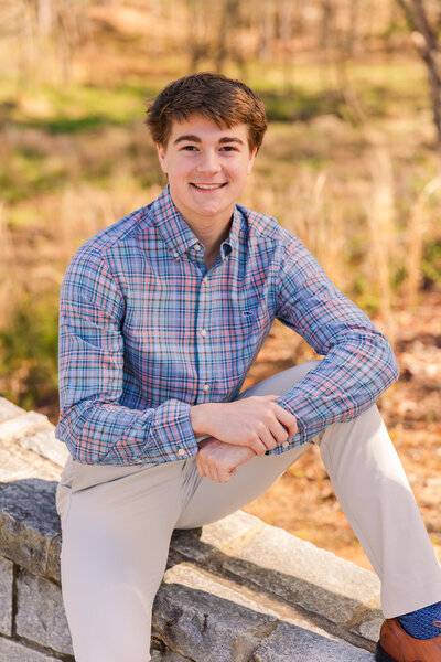 Fall outdoor Senior boy senior photo session  Atlanta Laure Photography