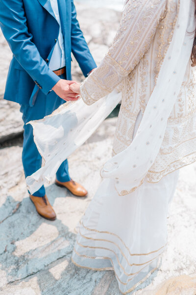 Connecticut Indian couple holding hands