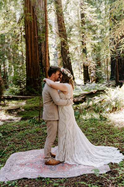 Couple kissing each other.