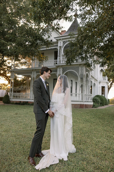 Bride and groom at Barr Mansion House wedding planned by Bianca Nichole and Co